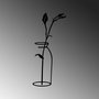 Wallity Flower In The Vase Escultura de pared de metal negra
